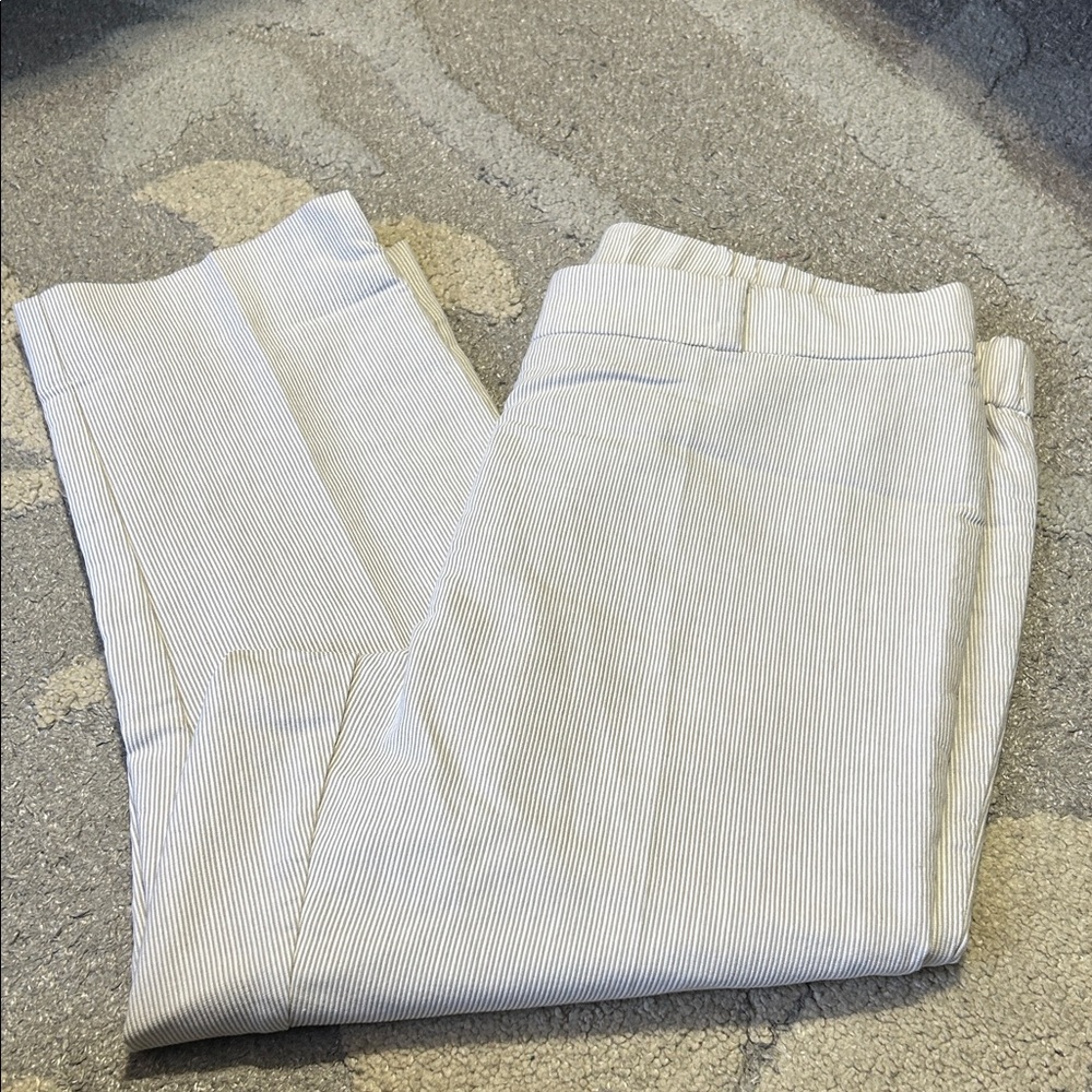 Striped White and Gray Pants